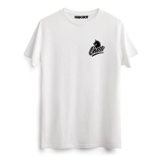 Satranç Baskılı Pamuklu Tişört