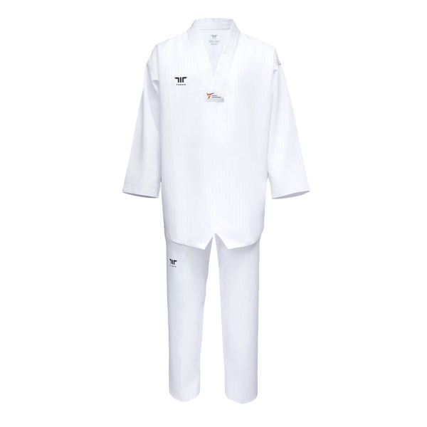 TUSAH Beyaz Yaka Taekwondo Elbisesi WT Onaylı Dobok Tekvando