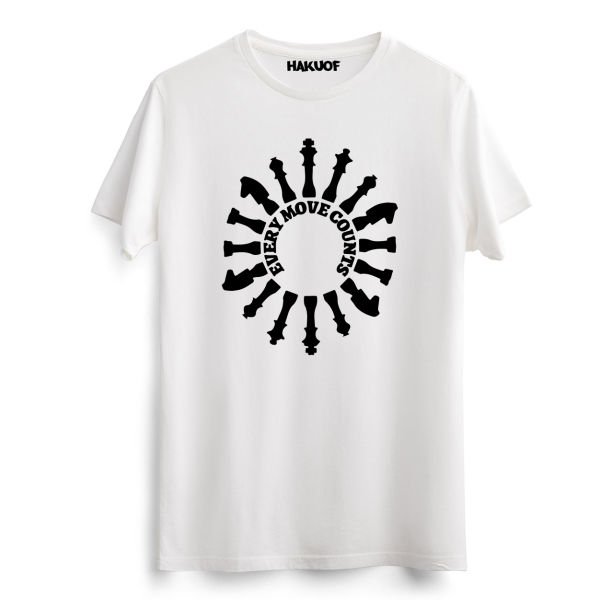 Satranç Baskılı Pamuklu Tişört