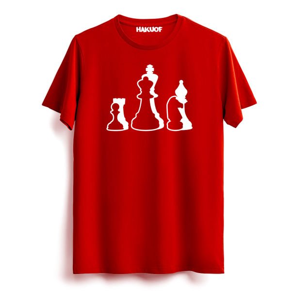 Satranç Baskılı Pamuklu Tişört