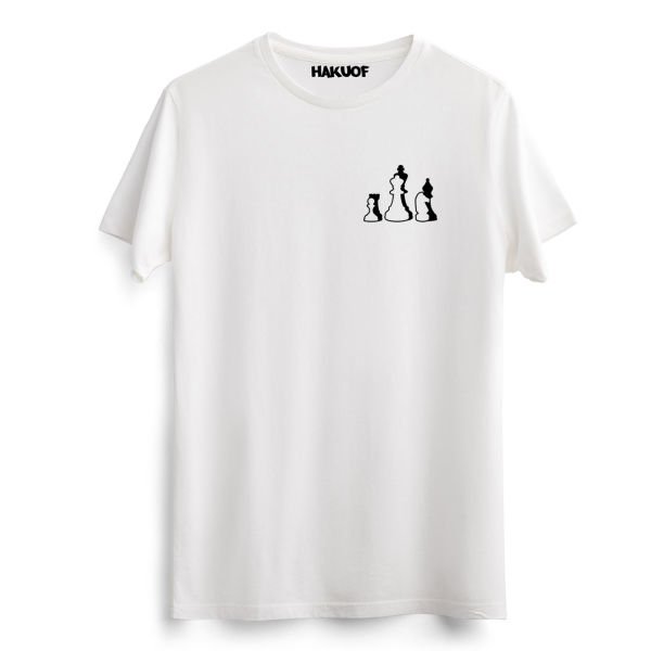 Satranç Baskılı Pamuklu Tişört