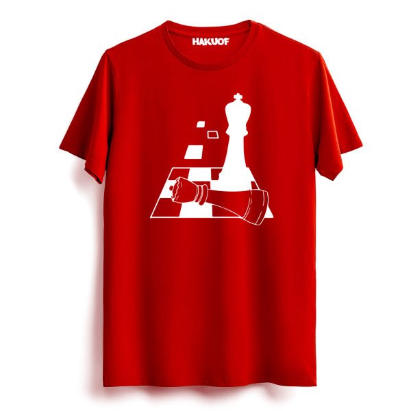 Satranç Baskılı Pamuklu Tişört