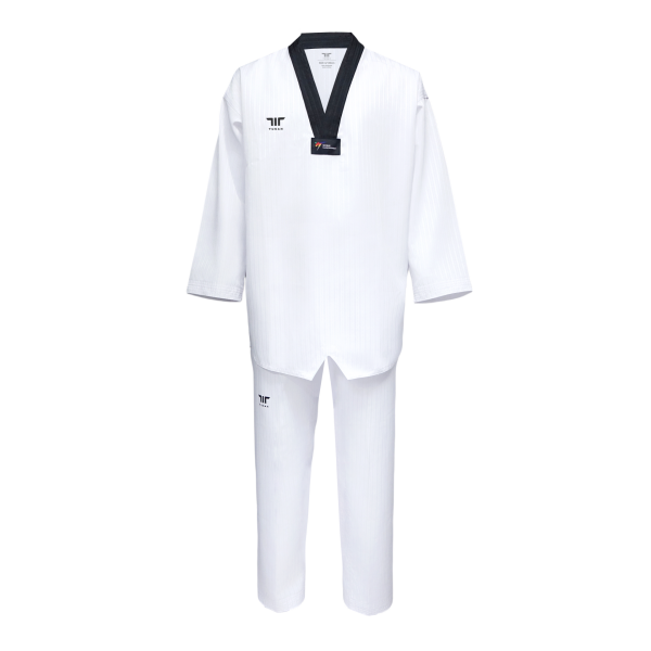TUSAH NOVA Siyah Yaka Taekwondo Elbisesi WT Onaylı Dobok Tekvando