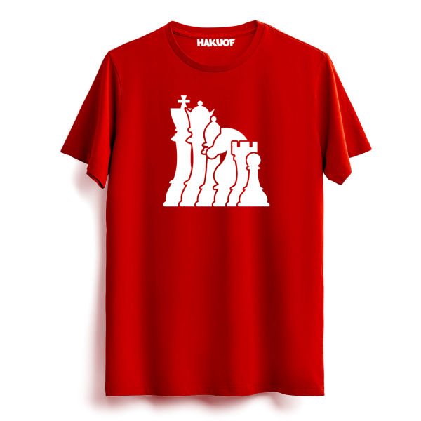 Satranç Baskılı Pamuklu Tişört