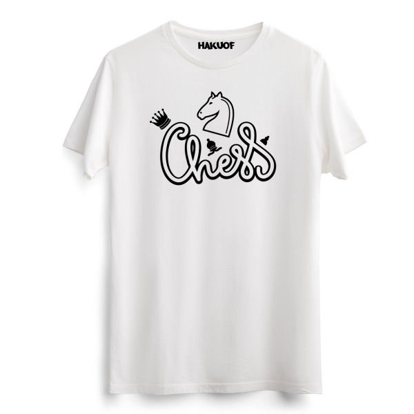 Satranç Baskılı Pamuklu Tişört