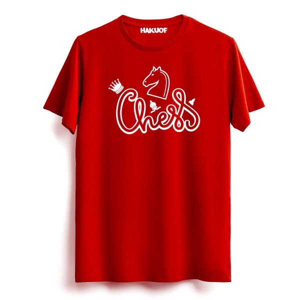 Satranç Baskılı Pamuklu Tişört