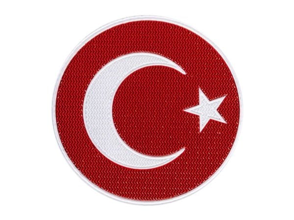 Metalize Hologramlı Türk Bayrağı Yuvarlak