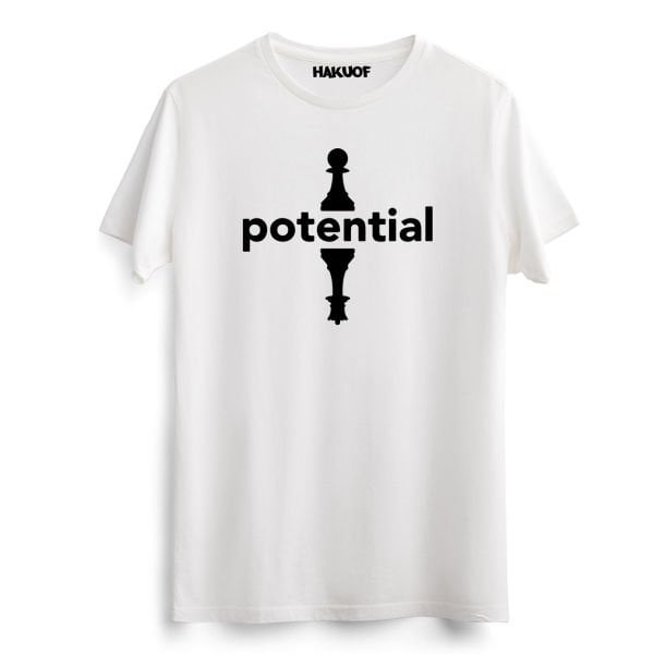 Satranç Baskılı Pamuklu Tişört