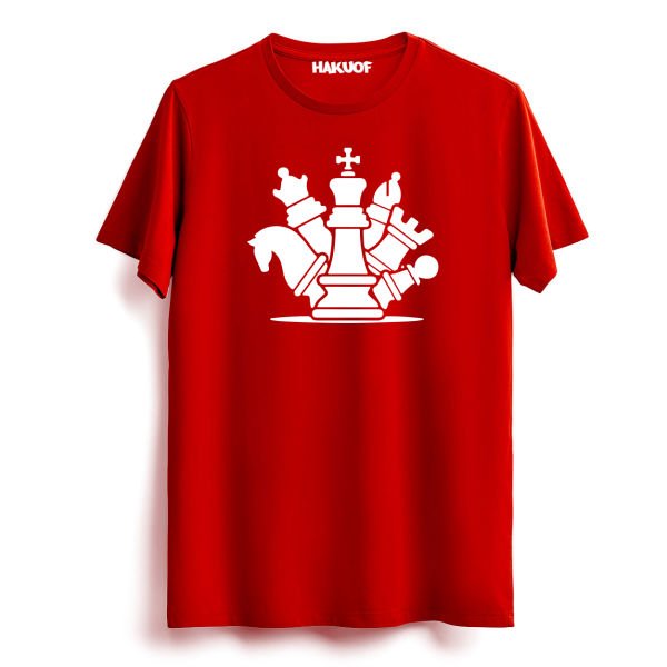 Satranç Baskılı Pamuklu Tişört