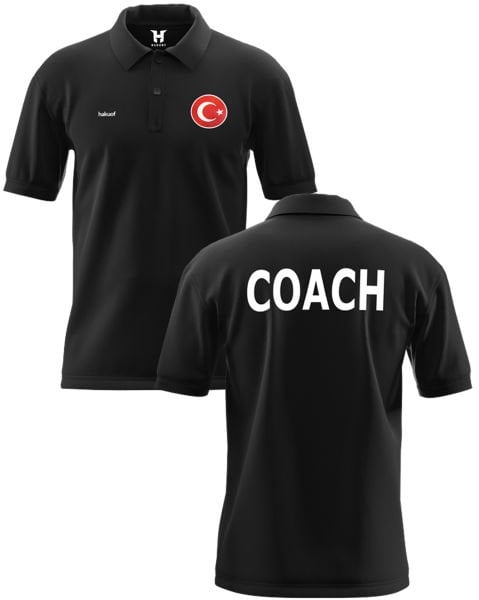 Yakalı Coach Baskılı Tişört Metalize Orijinal Türk Bayrağı