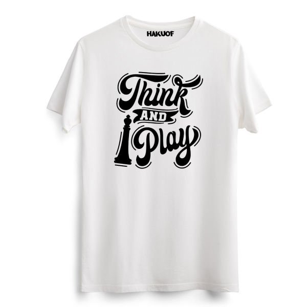 Satranç Baskılı Pamuklu Tişört