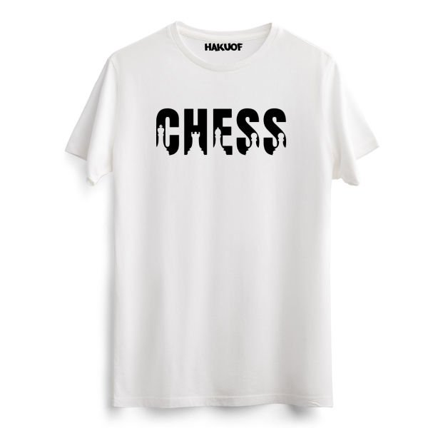 Satranç Baskılı Pamuklu Tişört