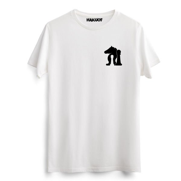 Satranç Baskılı Pamuklu Tişört