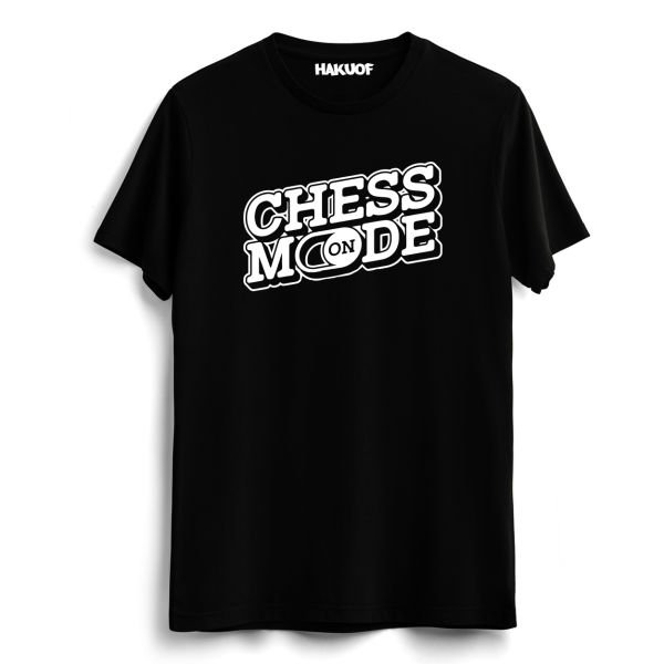 Satranç Baskılı Pamuklu Tişört