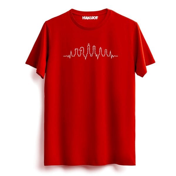 Satranç Baskılı Pamuklu Tişört